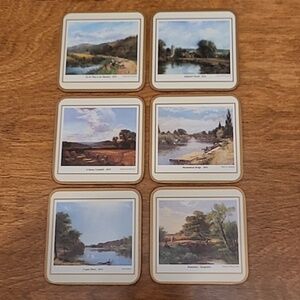PIMPERNEL Vintage English Countryside Coasters, Set of 6, Made in England
